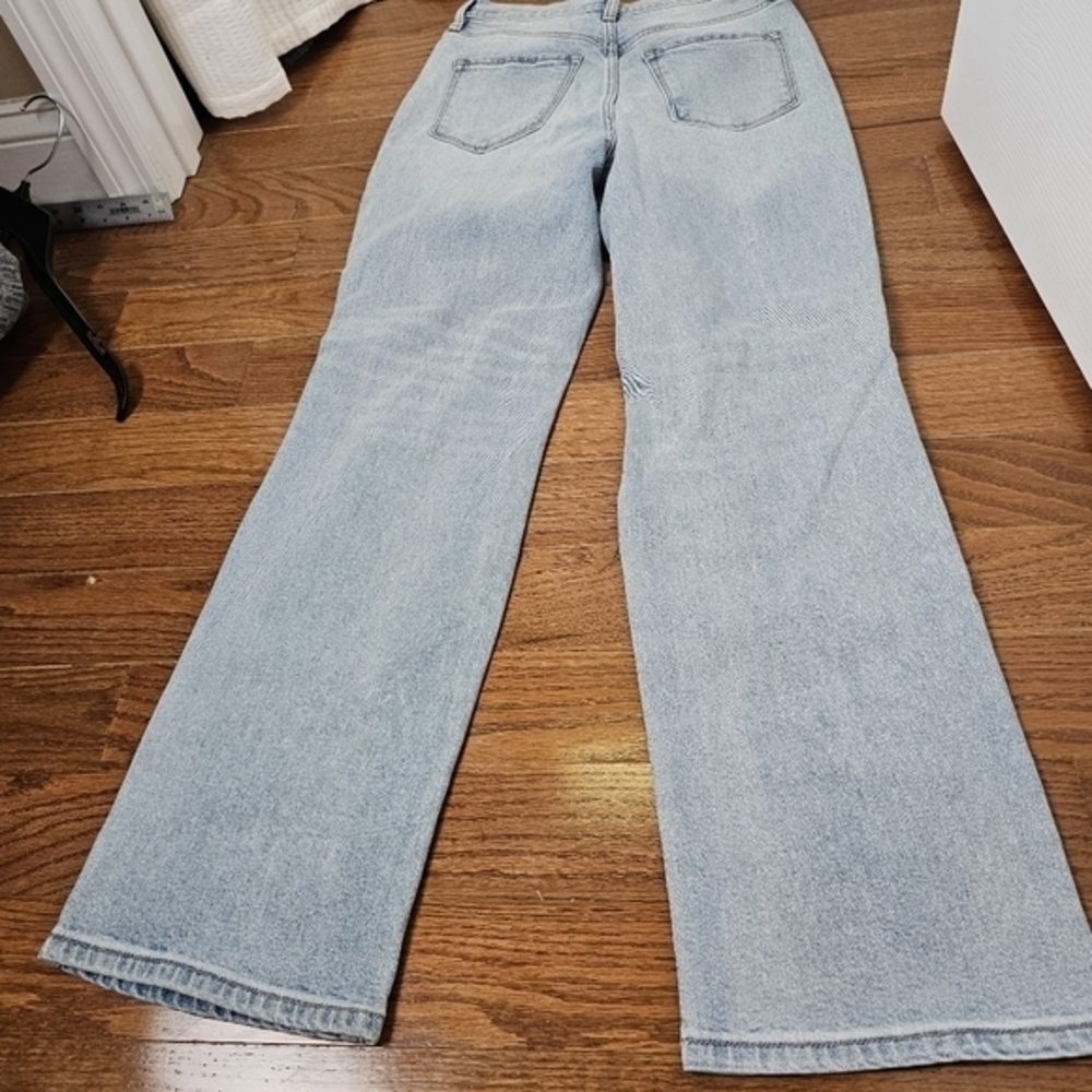 Windsor Jeans 5 NWT Straight Wide Leg Distressed Grunge Academia Prep High Rise